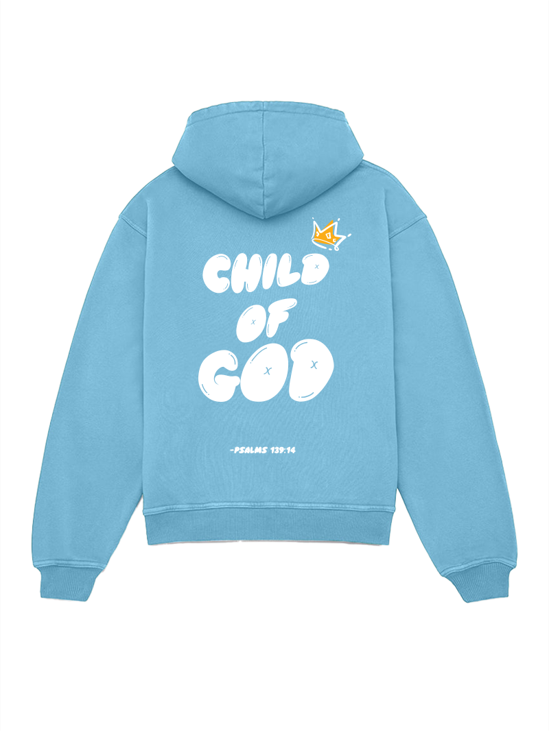 Child of God Graphic Hoodie — Blue