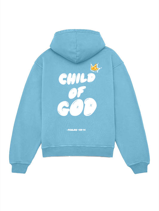 Child of God Graphic Hoodie — Blue