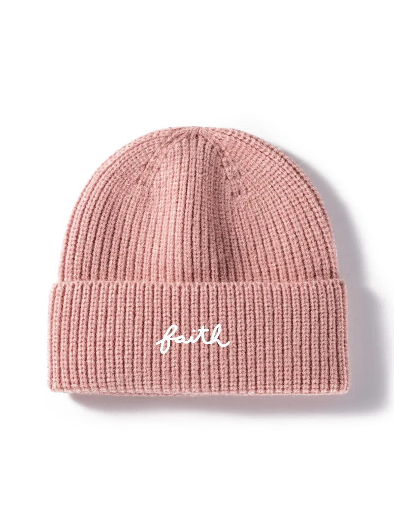 Ribbed Beanie — Pink