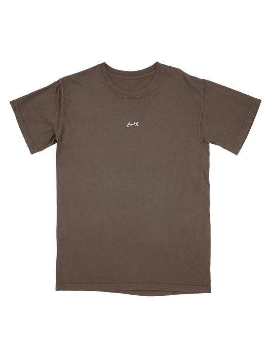 Premium Faith Tee — Brown