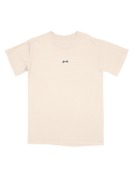 Premium Faith Tee — Creme